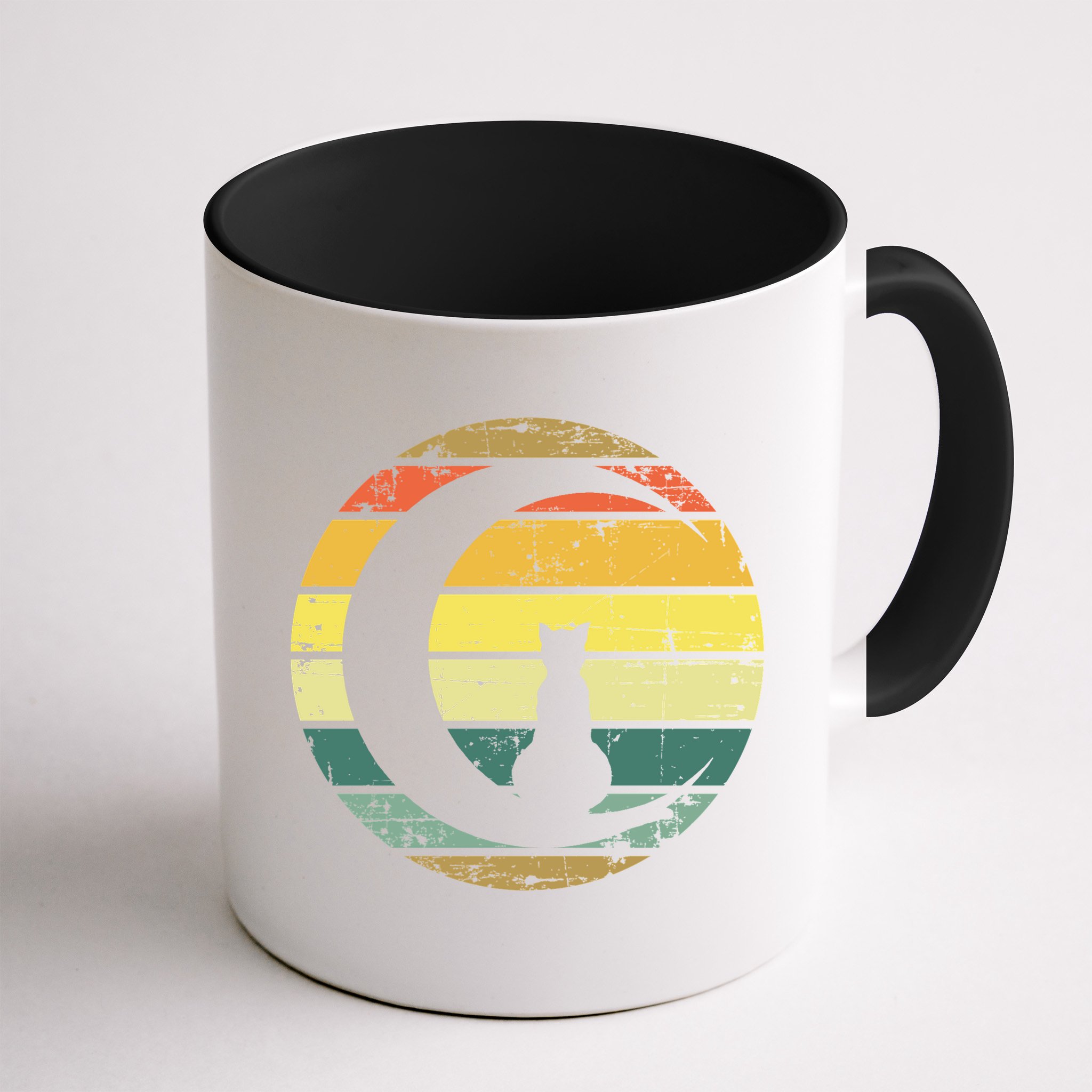 Cat Retro Moon Sunset Mug