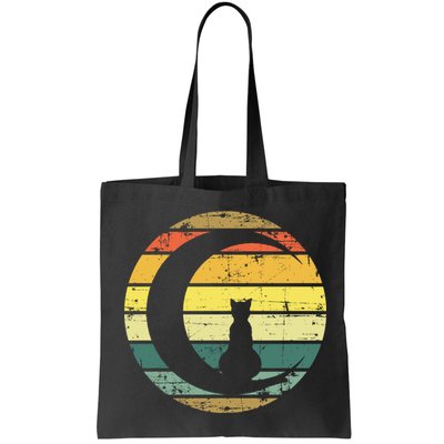 Cat Retro Moon Sunset Bag