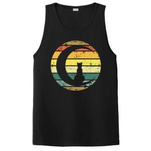 Cat Retro Moon Sunset PosiCharge Competitor Tank