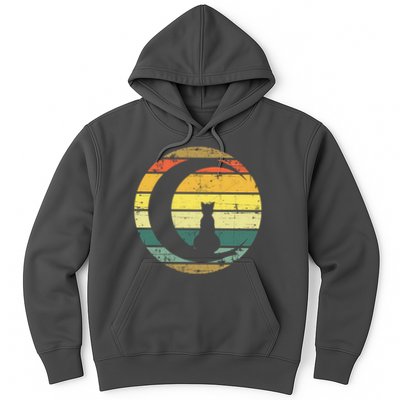 Cat Retro Moon Sunset Hoodie