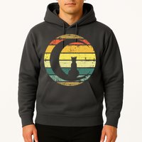 Cat Retro Moon Sunset Hoodie