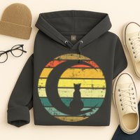 Cat Retro Moon Sunset Hoodie