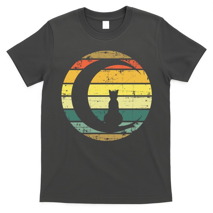 Cat Retro Moon Sunset T-Shirt