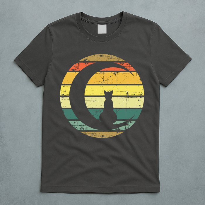 Cat Retro Moon Sunset T-Shirt