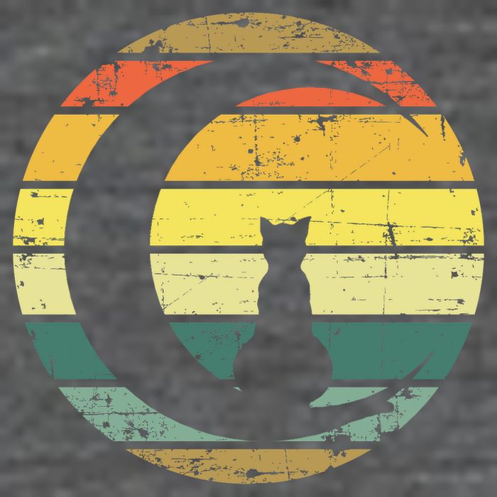 Cat Retro Moon Sunset T-Shirt