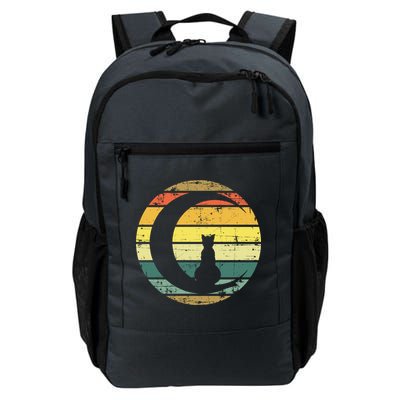 Cat Retro Moon Sunset Backpack