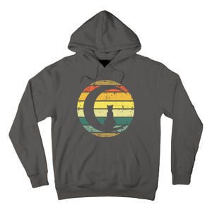 Cat Retro Moon Sunset Tall Hoodie