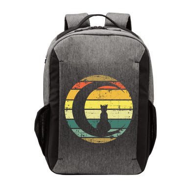 Cat Retro Moon Sunset Vector Backpack