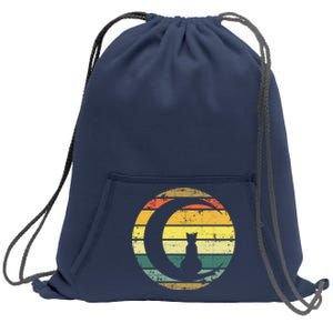 Cat Retro Moon Sunset Sweatshirt Cinch Pack Bag