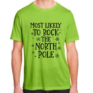 Christmas Rock Music Most Likely To Christmas Gift Adult ChromaSoft Performance T-Shirt