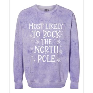 Christmas Rock Music Most Likely To Christmas Gift Colorblast Crewneck Sweatshirt