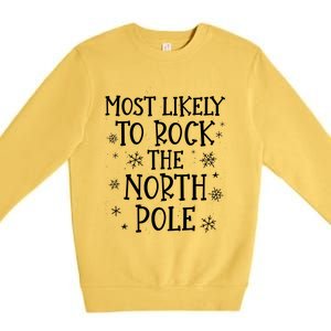 Christmas Rock Music Most Likely To Christmas Gift Premium Crewneck Sweatshirt