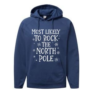 Christmas Rock Music Most Likely To Christmas Gift Performance Fleece Hoodie