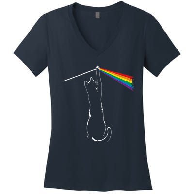 Cat Rock Music Women's V-Neck T-Shirt