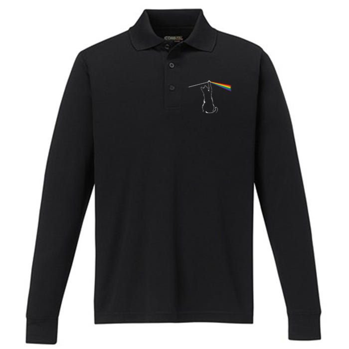 Cat Rock Music Performance Long Sleeve Polo