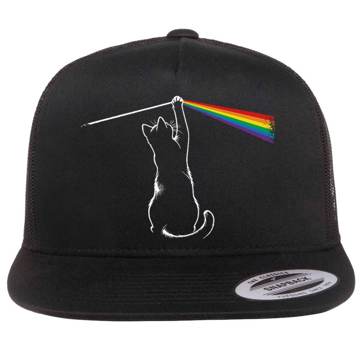 Cat Rock Music Flat Bill Trucker Hat