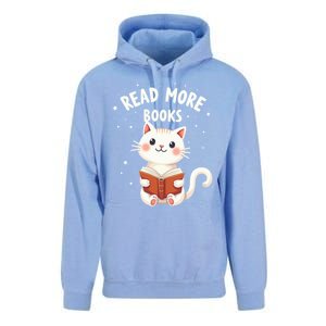 Cute Read More Books Cat Reading Book Librarian Cool Gift Unisex Surf Hoodie