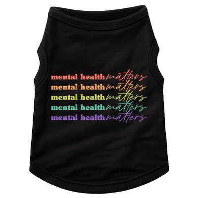 Colorful Retro Mental Health Matters Doggie Tank