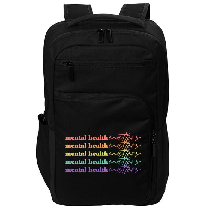 Colorful Retro Mental Health Matters Impact Tech Backpack