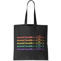 Colorful Retro Mental Health Matters Bag