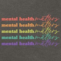 Colorful Retro Mental Health Matters Cotton Canvas Backpack