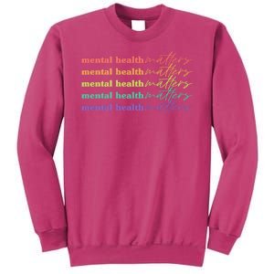 Colorful Retro Mental Health Matters Sweatshirt