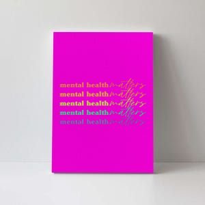 Colorful Retro Mental Health Matters Canvas