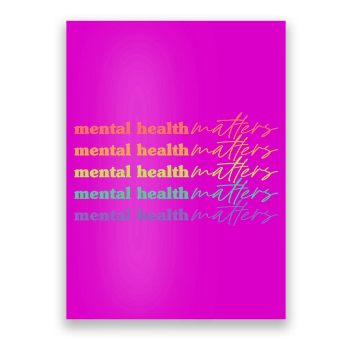 Colorful Retro Mental Health Matters Poster