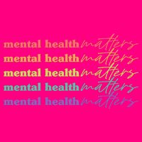 Colorful Retro Mental Health Matters Womens T-Shirt