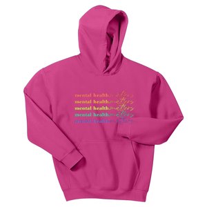 Colorful Retro Mental Health Matters Kids Hoodie