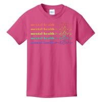 Colorful Retro Mental Health Matters Kids T-Shirt