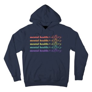 Colorful Retro Mental Health Matters Hoodie