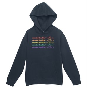 Colorful Retro Mental Health Matters Urban Pullover Hoodie