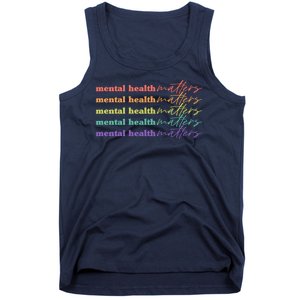 Colorful Retro Mental Health Matters Tank Top