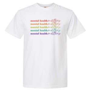 Colorful Retro Mental Health Matters Garment-Dyed Heavyweight T-Shirt