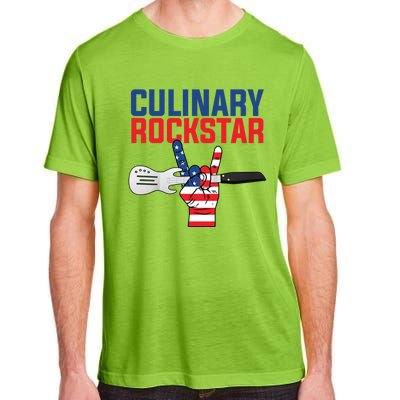 Culinary Rockstar Merica Flag Funny Chef Cook Culinary Lover Gift Adult ChromaSoft Performance T-Shirt