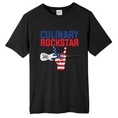 Culinary Rockstar Merica Flag Funny Chef Cook Culinary Lover Gift Tall Fusion ChromaSoft Performance T-Shirt