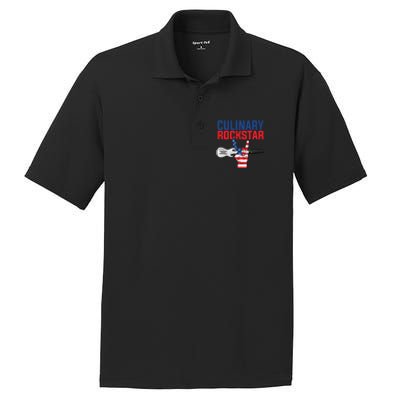 Culinary Rockstar Merica Flag Funny Chef Cook Culinary Lover Gift PosiCharge RacerMesh Polo