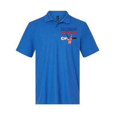 Culinary Rockstar Merica Flag Funny Chef Cook Culinary Lover Gift Softstyle Adult Sport Polo