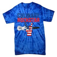 Culinary Rockstar Merica Flag Funny Chef Cook Culinary Lover Gift Tie-Dye T-Shirt