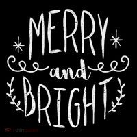 Christmas Rustic Merry And Bright Button