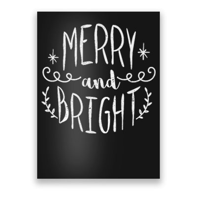 Christmas Rustic Merry And Bright Poster