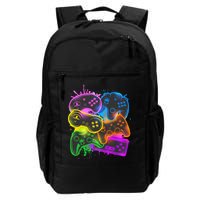 Cool Retro Neon Graffiti Video Game Controllers Backpack