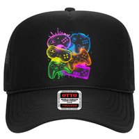 Cool Retro Neon Graffiti Video Game Controllers Hat