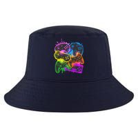 Cool Retro Neon Graffiti Video Game Controllers Cool Comfort Performance Bucket Hat