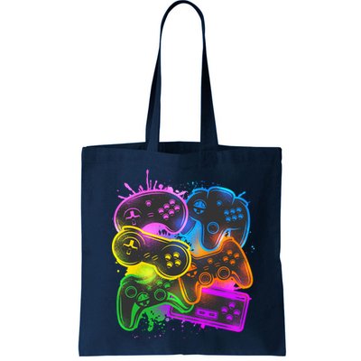 Cool Retro Neon Graffiti Video Game Controllers Bag