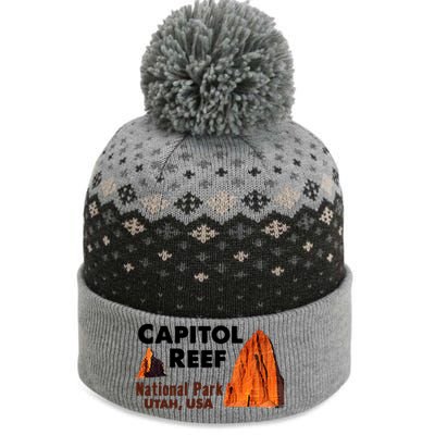 Capitol Reef National Park Travel Utah Usa Earth Explorer Funny Gift The Baniff Cuffed Pom Beanie