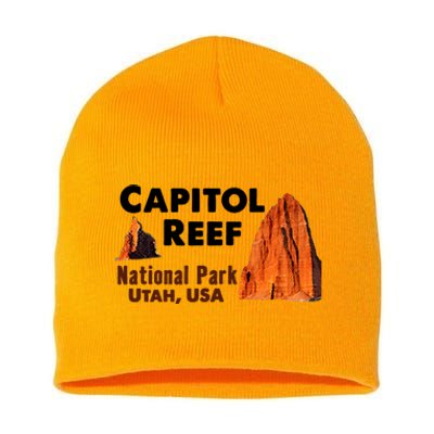 Capitol Reef National Park Travel Utah Usa Earth Explorer Funny Gift Short Acrylic Beanie