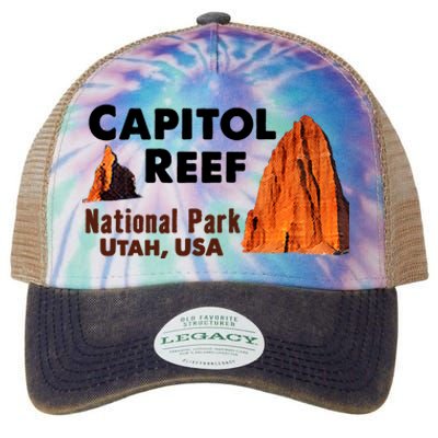 Capitol Reef National Park Travel Utah Usa Earth Explorer Funny Gift Legacy Tie Dye Trucker Hat