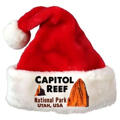 Capitol Reef National Park Travel Utah Usa Earth Explorer Funny Gift Premium Christmas Santa Hat